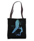 Colorsplash Wing Foil Tote Bag For Wing Surfing Enthusiasts Man Design with watercolor splash and wing surfing figure