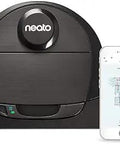 D6 Connected Laser Guided Robot Vacuum That Works With Alexa Pet Hair Busting Smart Mapping For Precise Cleaning Black with phone app