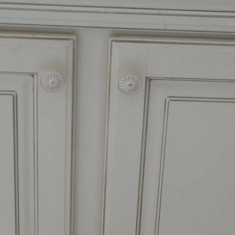 Ivory White Zinc Alloy Cabinet Knobs Set, 10 Pack 30mm Single Hole Drawer Pull Handles for cabinet doors