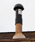 Vent Stack Pipe Filter With Mushroom Cap, Activated Charcoal Odor Control For Outdoor Septic And Sewer Odors, 4.0 Inch on rooftop