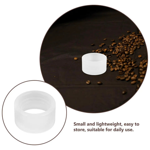 Compact Sturdy Coffee Pressing Adapter For Coffee Holder, Lightweight White PP Material, Pro Grade Precision Craftsmanship For Even Espresso Compression, No Fuss Portable Espresso Machine Accessory, Replacement Ring And Powder Holder Base, small white ring