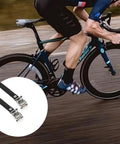 Universal Bicycle Pedal Straps One Pair Replacement Foot Straps For Bikes Or Exercise Bike Spin Class Sixteen Inch Length Durable Nylon Wear Resistant Replaces Missing Or Broken Straps On Outdoor Bikes And Home Trainers, shown with a cyclist.