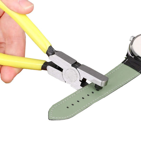 Leather Hole Punch Plier 2.0mm Universal Hole Punch Tool For Watch Straps Belts Shoes Fabric DIY Crafts And Dog Collars One Hand Use