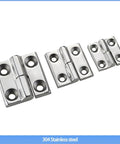 Heavy duty stainless steel hinge set, 304 grade, durable and corrosion resistant for industrial doors and panels.