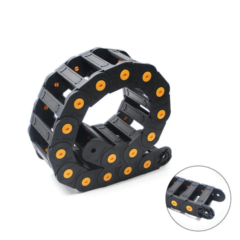 Open Type Drag Chain Cable Carrier With End Connectors For Electrical CNC Router Machines Internal 35x100mm Bend Radius R100