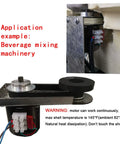 Low Speed 115V 60Hz Synchronous Gear Motor With CW CCW Control in beverage mixing machinery setup