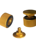 Heavy Duty Welding Hood Helmet Fasteners For 100 Series Flip Hood And Fiber Metal Headgear Water Ripple Pattern Screws Replaces Plastic Parts Aluminum Gold Finish 1 Pair