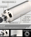 4KW Water Cooled Beefy High Torque Milling Spindle With ER25 Chuck And XY20 4 Hole Aerial Plug 100mm Diameter For CNC