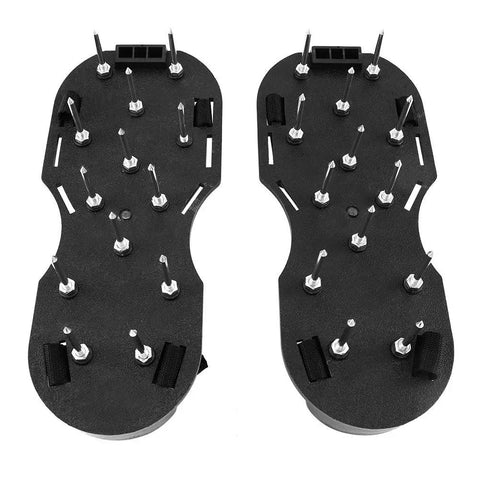 Lawn Aerator Shoes 1 Pair With Adjustable Buckles For Lawns Gardens And Patios, Durable PP Plastic Nail Shoes Tool For Deep Soil Aeration