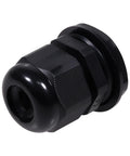Heavy Duty Nylon Cable Glands With Tough As Nails Ip68 Sealing and Grip Tight Adjustable Strain Relief Cord Locks For Waterproof Electrical Wire Management Systems close-up black nylon fitting