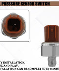 Oil Pressure Sensor Switch For Honda Accord Crosstour Odyssey Pilot Passport Ridgeline With Automatic Transmission Direct Fit Replace 37240-R70-A02 37240-R70-A03 37240-R70-A04, product showing connector and threaded end.