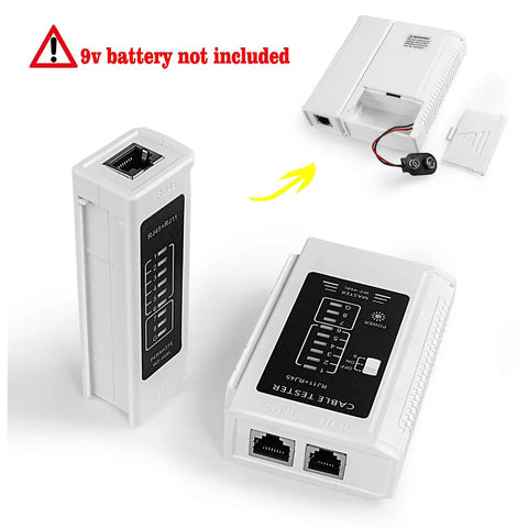 All In One Ethernet Crimping Tool For Pass Through Cat5e Cat6 Cat6a Connectors With Built In Cable Tester displayed in sections