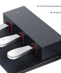 Three Pedal Keyboard Foot Pedal Unit for Digital Pianos with Soft Sostenuto and Sustain Pedals on wooden base, alloy build