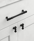 Matte Black Cabinet Knobs 10 Pack Heavy Duty Solid Kitchen Pulls Black Hardware For Cupboards Drawers Bathrooms Knurled Style