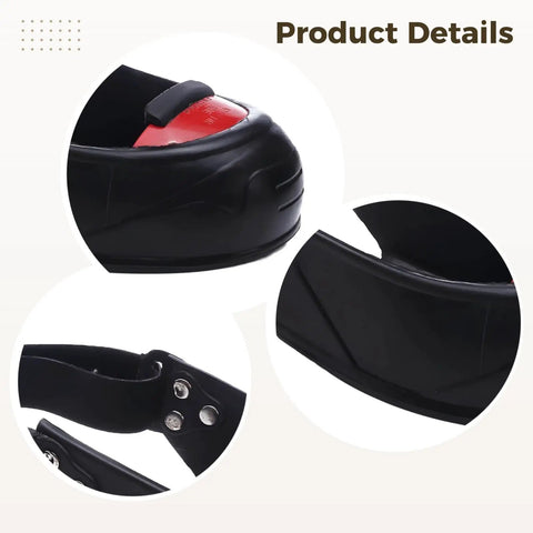 Tough As Nails Slip Resistant Overshoes With Aluminum Alloy Toe Guard And Shock Absorbing Rubber Sole Featuring Quick Release Buckles For No Sweat Emergency Removal On Any Jobsite