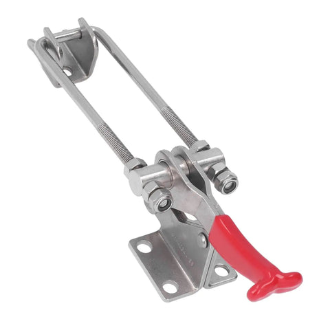 Beefy Adjustable Toggle Clamp With 318Kg Clamping Force Stainless Steel Lever Clamp Latch Plastic Cover Handle For Woodworking And Welding Built For Versatile Fixture Setups