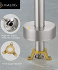 Freestanding Tub Filler Floor Mount Bath Faucet With Handheld Shower 360 Degree Swivel Spout Stable Tripod Base detail view