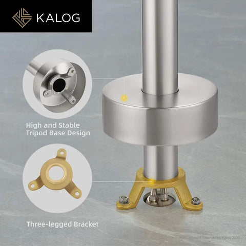 Freestanding Tub Filler Floor Mount Bath Faucet With Handheld Shower 360 Degree Swivel Spout Stable Tripod Base detail view