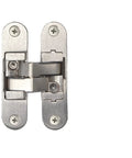 Hidden Cross Hinge For Invisible Doors And Cabinets, 3D Adjustable 180 Degree Folding Door Hinge, Concealed Stainless Steel H Shaped Door Hardware For Wooden Doors, Large Right
