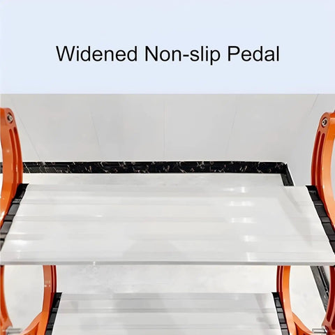 Widened Non-slip Pedal of Electric Retractable Attic Ladder Ceiling Mount Pull Down Stairway Smart Remote Control.