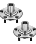 Straight Up Heavy Duty Front Wheel Hub And Bearing Assembly Kit For Honda Civic 2012 To 2015 showing two stainless steel hub assemblies.