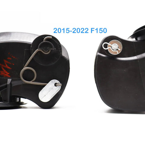 Close-up of Aluminum Fuel Door Hinge Kit With Gas Door Spring For 2015 Through 2020 F150 Permanent Repair Fix