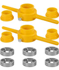 PVC Pipe Thread Maker Tool Kit With 12 Pcs Dies, DIY Ready Manual Pipe Threader Set, One Half NPT, Three Quarter Inch, One Inch Dies, Wear Resistant Circular Die Set For PVC Plastic Pipe, Fast And Easy Threading