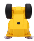 Asixxsix Mini Bench Grinder With Dual Wheels And 5500Rpm Speed Electric Sander Machine view showing compact yellow body and base.