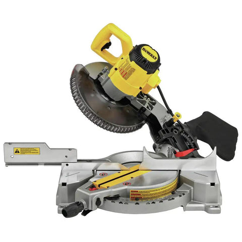 10 Inch Compound Miter Saw With Single Bevel And 15 Amp Motor, 14 Positive Stops, Precise Miter System, Machined Base Fence, Tall Sliding Fence For Four And A Quarter Inch Base, Bevels From Zero To Forty Eight Degrees Left, Built For Clean, Accurate Cuts