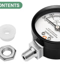 2 Inch Dial Pressure Cooker And Canner Gauge With Lower Mount In Black Steel Case Includes Gasket And Nut