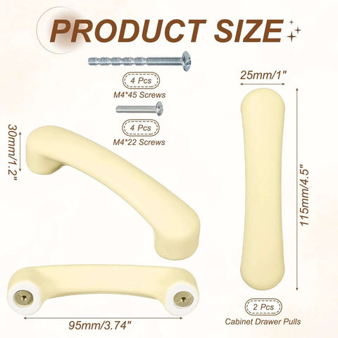 Straight Up Stunning Arch Cabinet Pulls In Bright Yellow Ceramic Drawer Pulls For Kitchen Cupboards And Dressers Big Time Refresh For Your Home Decor Space Today, product size with screws.