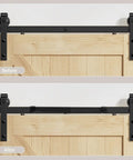 Before and after barn door track with Hole Free Barn Door Soft Close Mechanism Upgraded Quiet Sliding Door Hardware Spring Damper