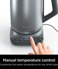 Precision Temperature Electric Kettle With 1500W Fast Boil 7 Cup Capacity BPA Free Stainless Hold Temp Setting And 7 Presets.