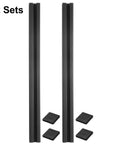 Two Pack 2020 Aluminum T Slot Extrusion Profile 250mm 10 Inch European Standard Anodized Black Linear Rail Frame For 3D Printers And CNC Machines Built To Last Easy Fit Heavy Duty Build, 2 sets black T-slot aluminum extrusions with end caps