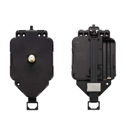 Front and back view of HR1688 Quartz Clock Movement Replacement Kit for DIY Wall Clocks, Silent Pendulum Mechanism.