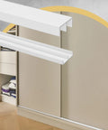 Plastic Sliding Door Track Set For Three Quarters Inch Thick Panels Including Top And Bottom Tracks For Cabinet And Window Applications White Four Feet Long Set Of Two Ideal For Replacing Damaged Slides In Cabinets Or Wardrobes