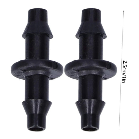 Super Easy Drip Irrigation Connectors And Repair Kit With 200 Pieces Of Soaker Hose Fittings For Garden Flower Pots And Lawn No Knots Needed, black ABS 2.5cm connectors