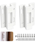 2 Pcs E 2124 Aluminum Sliding Door Keeper Set For Hook Style Latch, Extruded Sliding Patio Door Keeper Replacement For Pella