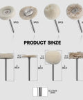 Kickass 20 Pack Wool Felt Buffing Wheels For Dremel Rotary Tools 25Mm Diameter assorted shapes including 0.5 to 2 inch pads.
