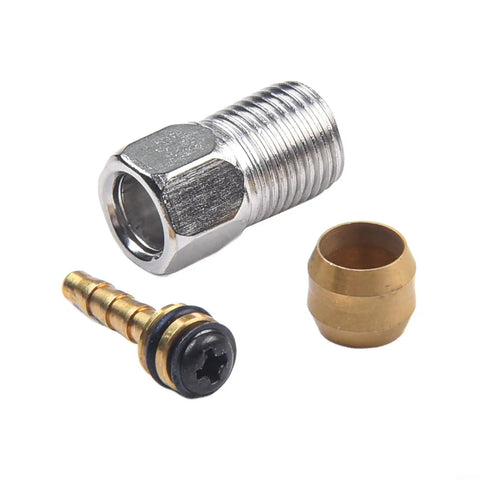 Hydraulic Brake Hose For Ebike XOD 2500mm Long Copper Sleeve Banjo Fitting Kit ABS Copper Pipe components laid out