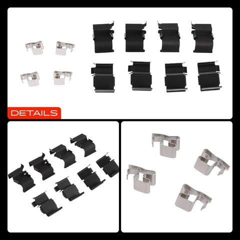 Ultimate A Premium Rear Side Disc Brake Hardware Kit For Toyota 4runner Fj Cruiser And Land Cruiser Fits 1993 To 2022 Plus Lexus Lx450 Model Years 1996 To 1997 With Exact Oem Fitment And Long Lasting Build Quality, black and silver brake clips