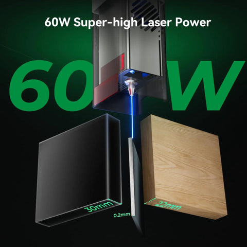 Beast 60W Desktop Laser Engraver With Integrated Enclosure And Camera Air Assist For Batch Processing Ultra Fast 700mm Per Second Diode Cutter Engraver For Wood And Acrylic Projects cutting acrylic and wood blocks.