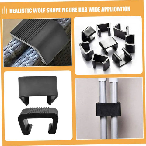 10 Pack Garden Furniture Clips For Wicker And Rattan Chairs shown in various angles and uses, showcasing easy-install design.
