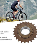 24-Tooth Steel Single Speed Freewheel With 10cm Diameter Threaded Rear Sprocket For Fixie And Urban Bikes shown, brown finish