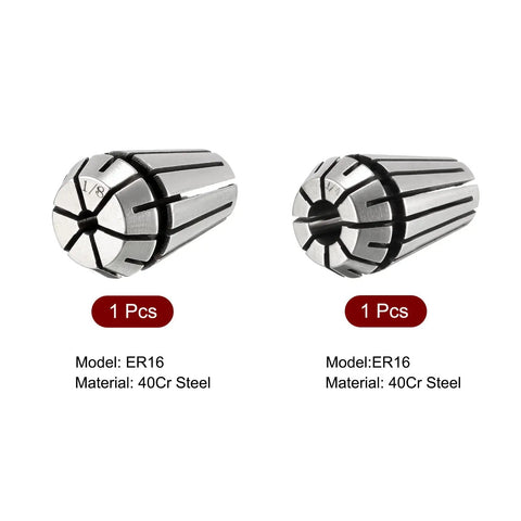 ER16 Spring Collet Chuck Set For CNC Milling Engraving Lathe, 1/8 Inch And 1/4 Inch Clamp Diameters, High Precision 40Cr Steel Tooling