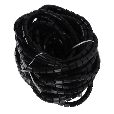Heavy Duty Wire Protector Sleeves To Crush Fraying And Tangles Black Braided Cable Management Tube coiled for easy use