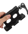 Close-up of Heavy Duty Aluminum Roof Bike Mount With Quick Release Front Fork Clamp And Retaining Clip Universal Ride Ready Rack Bracket