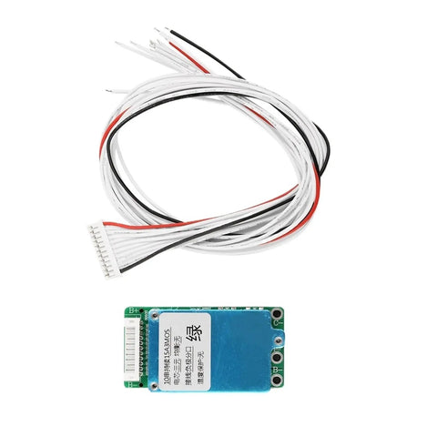 Hella Durable 10S 36V 15A BMS Controller Board For Electric Scooters Featuring Smart Battery Balancing Plus Overcharge And Cold Weather Protection For 18650 Lithium Cells with wiring harness.