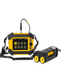 Heavy Duty Stud Finder Wall Scanner locates live electric cables, pipes, and rebar with precision in a durable yellow and black design.