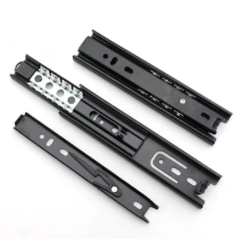 Close-up of 2 Pack Full Extension Drawer Slides 5/6/8 Inch Short Guide Rails For Smooth No Jam Drawer Motion